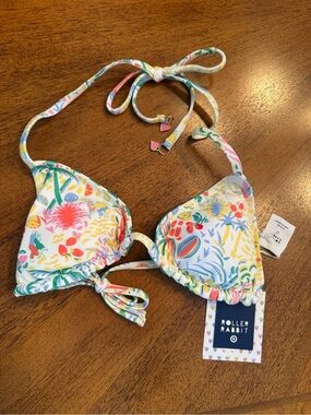Roller Rabbit Floral Multi-Color Bikini Top